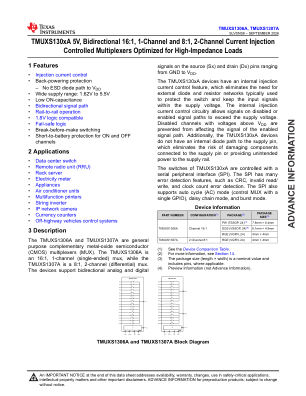 TMUXS1306A datasheet cover page