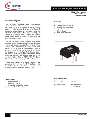 PVI5080N datasheet cover page
