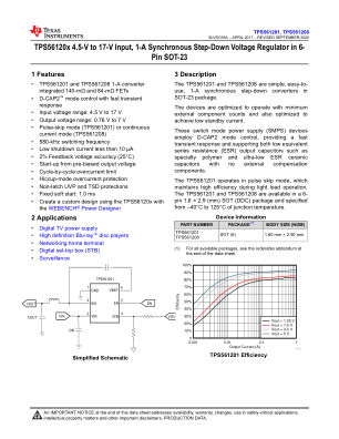 TPS561208 datasheet cover page
