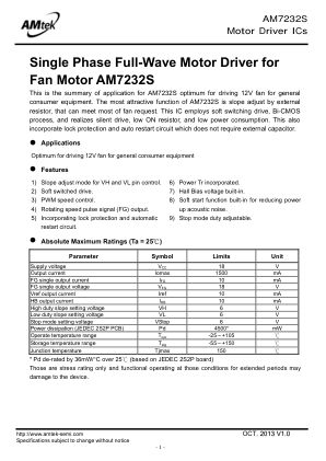 AM7232S datasheet cover page
