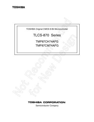 TMP87CH74AFG datasheet cover page