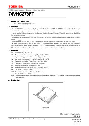 74VHC273FT datasheet cover page