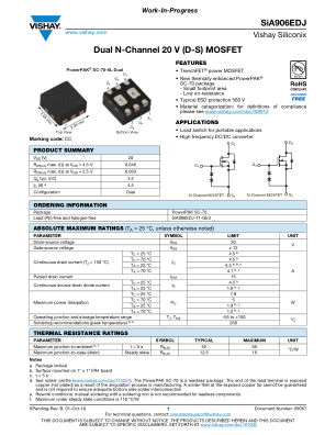 SIA906ED 数据手册首页