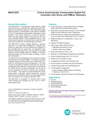 MAX15301 datasheet cover page