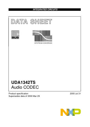 UDA1342TS 数据手册首页