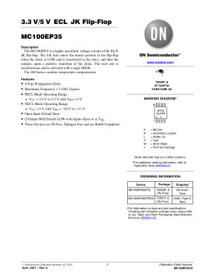 MC100EP35 数据手册首页