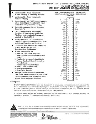 SN74LVT18512 datasheet cover page