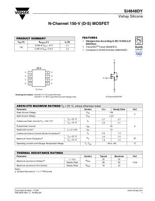 SI4848DY 数据手册首页