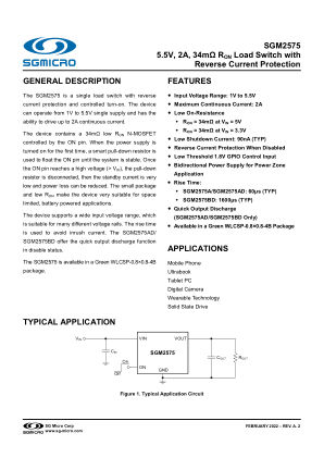 SGM2575 datasheet cover page