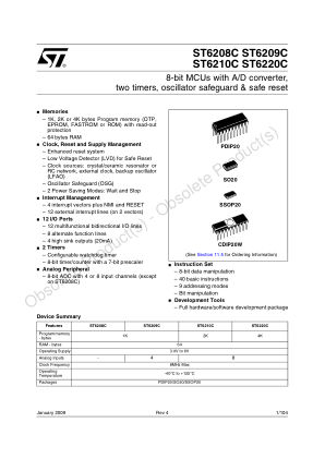 ST6220C 数据手册首页