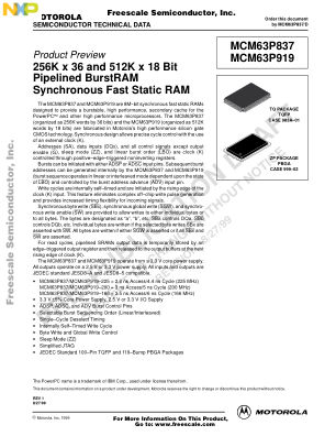 MCM63P837 数据手册首页