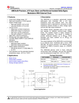 AMC0336 datasheet cover page
