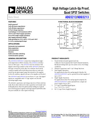 ADG5212 datasheet cover page