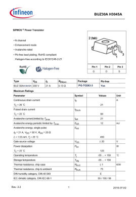 BUZ30AH3045A datasheet cover page