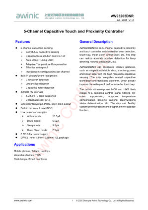 AW93205 datasheet cover page