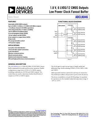 ADCLK846 数据手册首页