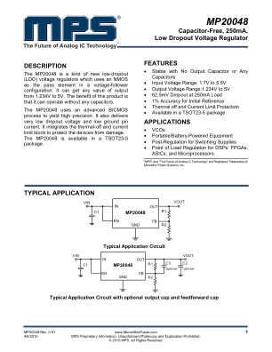MP20048 datasheet cover page