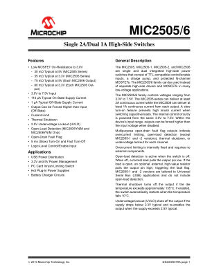 MIC2505YM-TR 数据手册首页