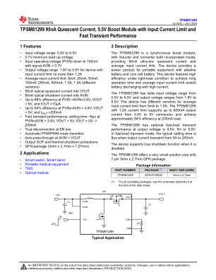 TPSM81299 datasheet cover page