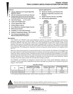 TPS2057 datasheet cover page