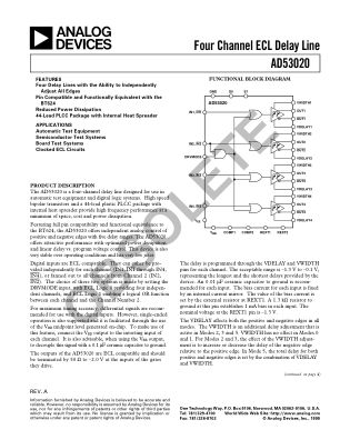 AD53020 datasheet cover page