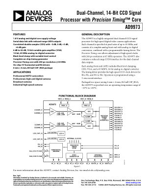 AD9973 数据手册首页