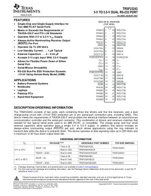 TRSF23243 datasheet cover page