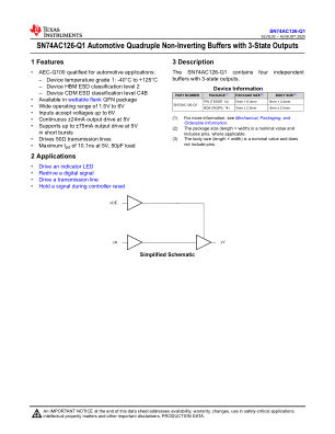SN74AC126-Q1 数据手册首页