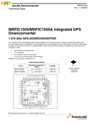 MRFIC1505 数据手册首页