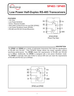 SP483 数据手册首页