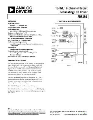 AD8386 数据手册首页