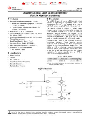 LM36010 数据手册首页