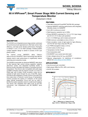 SIC830 datasheet cover page