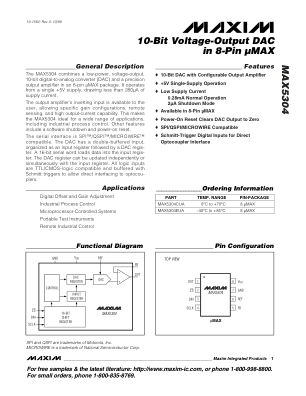 MAX5304 datasheet cover page