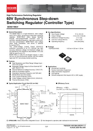 BD9611MUV datasheet cover page