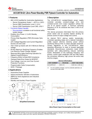 UCC28730-Q1 datasheet cover page