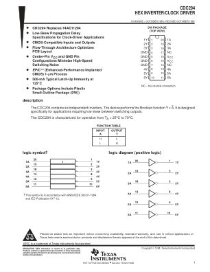 CDC204 datasheet cover page