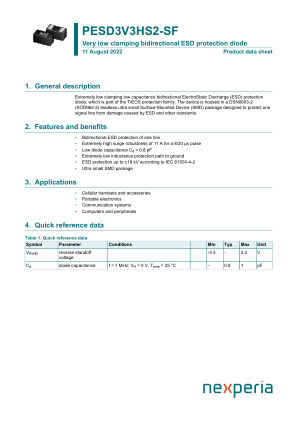 PESD3V3HS2-SFYL datasheet cover page