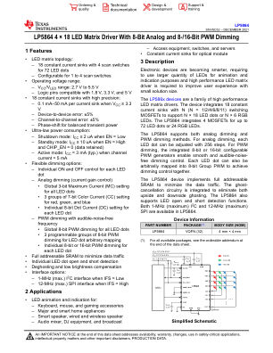 LP5864 datasheet cover page