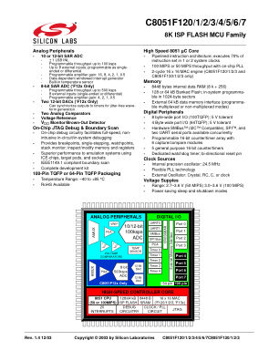 C8051F120DK datasheet cover page