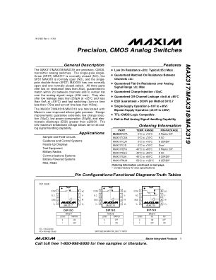 MAX317-MAX319 数据手册首页