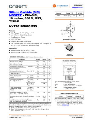 NVT2016N065M3S 数据手册首页