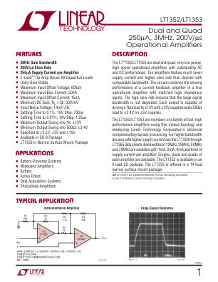 LT1352 datasheet cover page