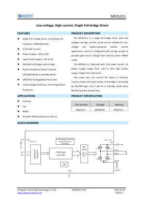 MS31211 datasheet cover page