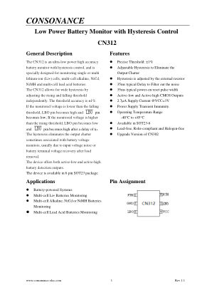 CN312 datasheet cover page