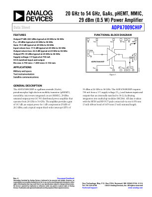 ADPA7009CHIP 数据手册首页