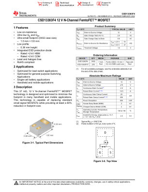 CSD13383F4 数据手册首页