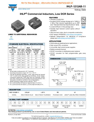 IHLP-1212AB-11 datasheet cover page