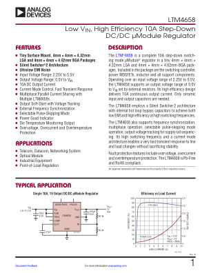 LTM4658 datasheet cover page