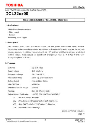 DCL321C00 datasheet cover page